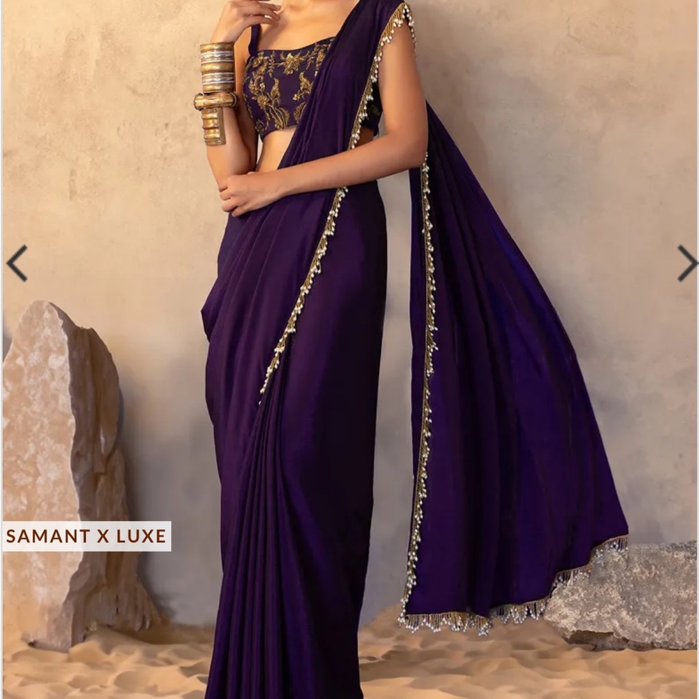 NWT purple saree